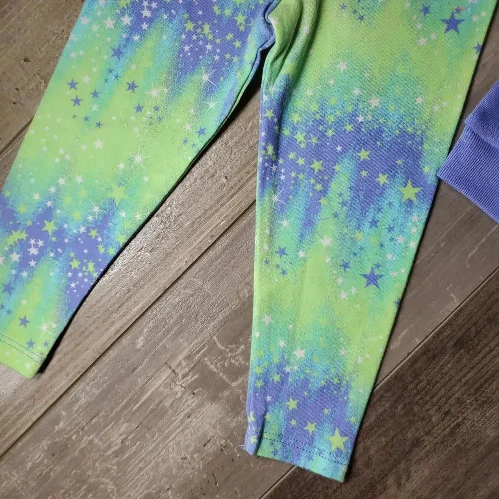 NWT Kidgets Unicorn Baby Girls Sweatshirt Tie Side & Leggings 2 Piece Set Sz 12m